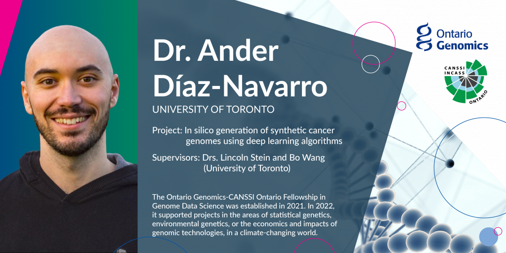 Ontario Genomics-CANSSI Ontario Postdoctoral Fellowship in Genome Data Science - Ander Diaz-Navarro