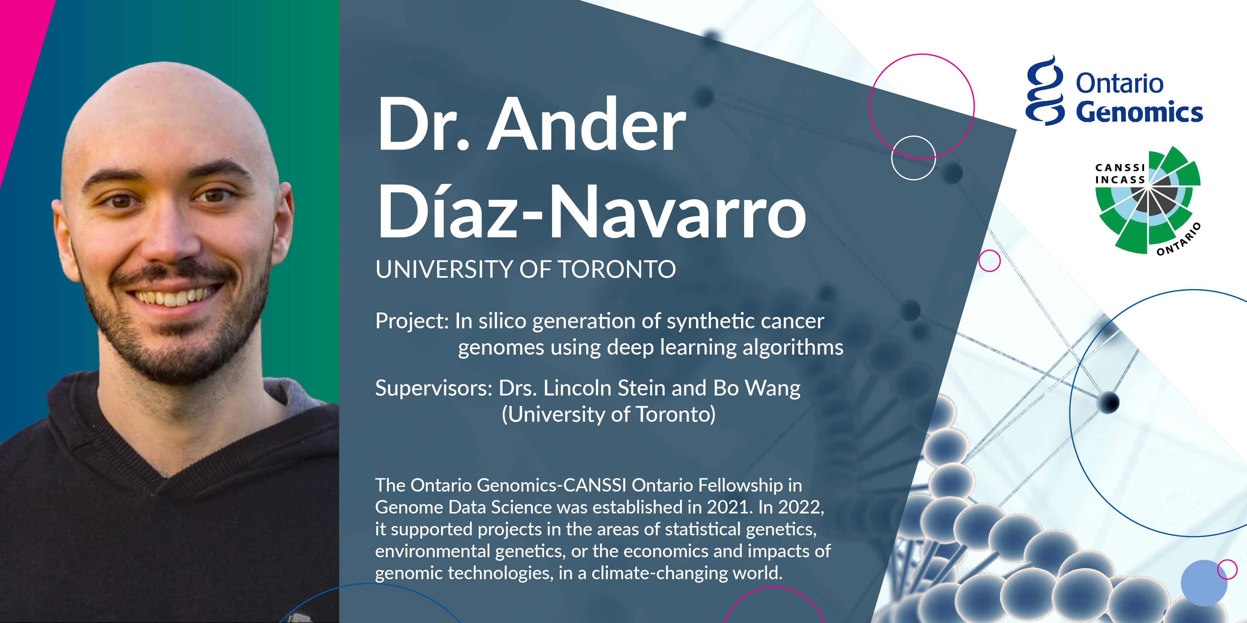 Ontario Genomics-CANSSI Ontario Postdoctoral Fellowship in Genome Data Science - Ander Diaz-Navarro