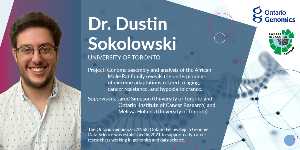Dustin Sokolowski, Ontario Genomics-CANSSI Ontario Postdoctoral Fellowship Announcement